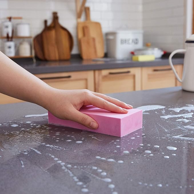 Cleaning Sponge Super Absorbent Water Durable ^~ You Know 17.5×7.5×3.5 cm[6.9 x 3 x 1.38 inches] Use for Household Clean Cars/Boats The dust and Dirt on Furnitures,Bathtubs&etc. (Pink)