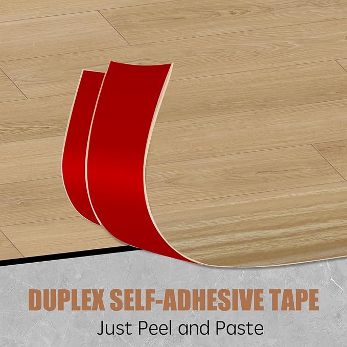 Floor Transition Strip Door Threshold 39" Floor Transition Reducer Trim on The Edges Threshold Strip Self Adhesive Suitable for Doorways, Tiles, Carpet
