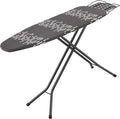 Deluxe Ironing Board with Heat Resistant Cover and Thicken Felt Pad, Safety Iron Rest, 4 Premium Steel Legs, Height Adjustable,Foldable