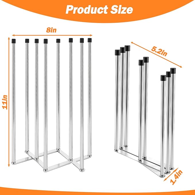 Palksky Foldable Bottle Drying Rack for Water Bottles & Cups - Stainless Steel Space Saving Dish Rack Holder Organizer for Kitchen Counter, Sink or Dishwasher