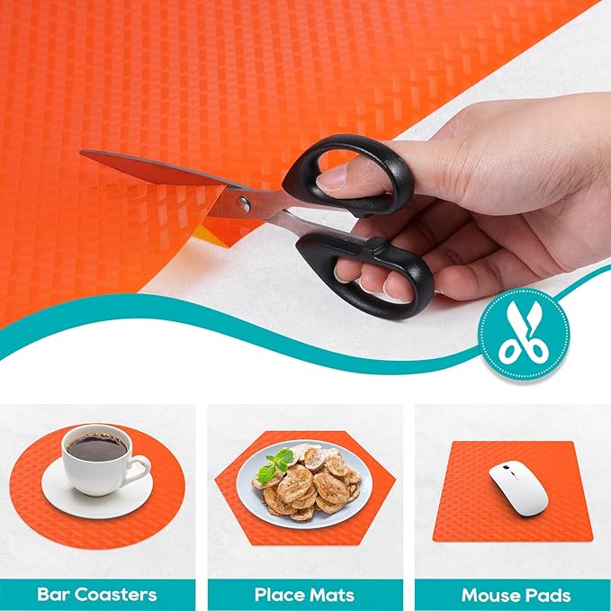 Red Fridge Liners Shelf Liner for Kitchen Cabinets Refrigerator Liners Waterproof & Oil-Proof Kitchen Cupboard Liner Non Adhesive Drawer Mats EVA Material for Shelves 11.8 x 236.2 Inches