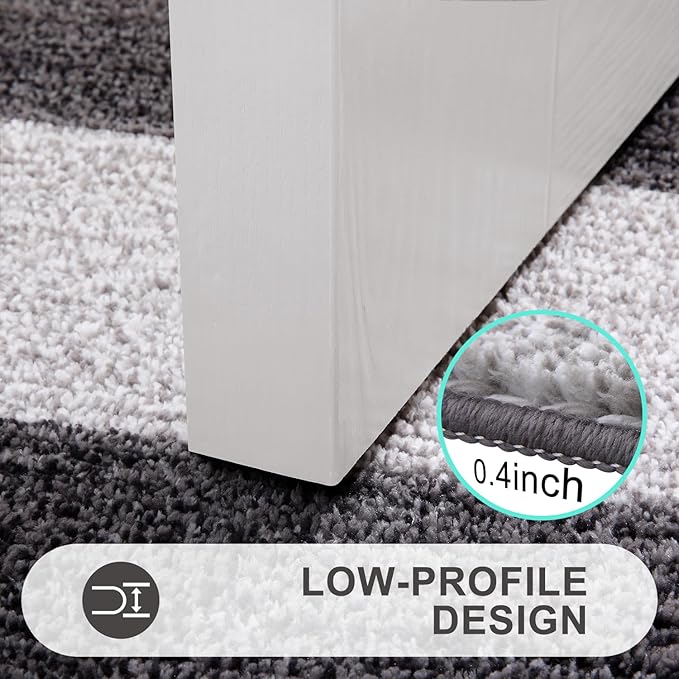 Kitinjoy Indoor Outdoor Door Mat, 59x20 Non-Slip Absorbent Dirt Trapper, Low-Profile Washable Inside Entrance Front Floor Mat, Sturdy Soft Entry Doormats for Entryway, Grey