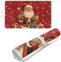 Ironing Mat Christmas Portable Ironing Pad Blanket for Table Top Heat Resistance Foldable Lightweight 32 x 16 Inch Santa Claus Small Ironing Pads for Washer,Dryer,Countertop