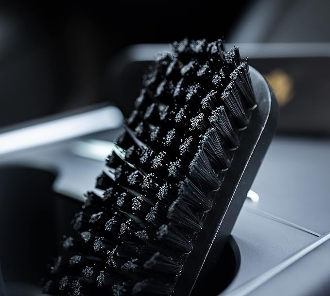 Premium Horse Hair Leather Brushes Set for Car Detailing, Furniture & Upholstery - Professional Horsehair Cleaning Brush for Couch, Car Seats, Alcantara & Interior Surfaces