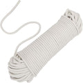 ZOENHOU Cotton Rope, 328 Feet, White, Natural, Clothesline, Strong, Laundry Line, DIY Crafts, Art Projects, Garden Decor