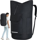 Laundry Bag Extra Large 115L, Laundry Backpack Bag, Laundry Bags Extra Large Heavy Duty, Laundry Bag with Straps, Clothes Hamper Bags with 4 Pockets, College Laundromat Backpack for Dorm Room