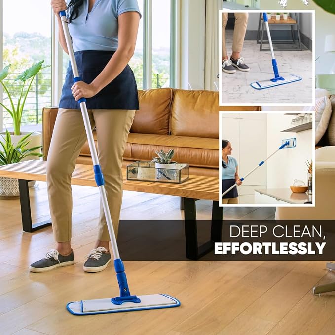 Bulk 18" Microfiber Wet Mop Pads Wholesale - Case Quantity (108 Count) | Use with Any Fastener Style Mop Frame | Machine Washable