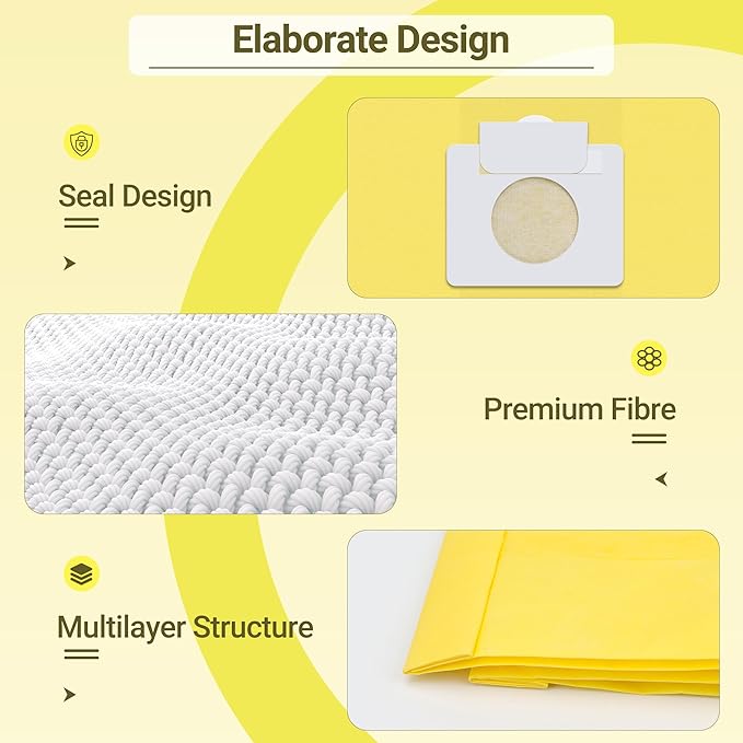 50558 Vacuum Cleaner Bags Replacement for Kenmore Canister Type C/Q 5055, 50555, 50557, 50558 and Pana·sonic Type C-5, C-18, 200 Series, 400 Series, 600 Series, 800 Seires Vacuum - 20 Pack