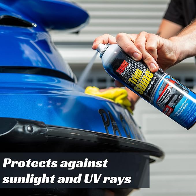 Stoner Car Care 91069 Trim Shine – Vinyl and Plastic Protectant for Interior and Exterior Detailing, Restores OEM Color, Adds Shine, UV and Water Protection – 5 Gallons