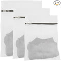 3Pcs Mesh Laundry Bags with Sturdy Zipper, Durable Laundry Room Essentials, Travel Storage Organize Bag, Clothing Laundry Delicates Washing Bags for laundry, Blouse, Bra, Stocking, Underwear, XYD-AA