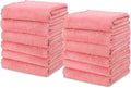kimteny Kitchen Cloth Dish Towels, 13x28 Inches Premium Dishcloths, Super Absorbent Coral Velvet Microfiber Cleaning Cloths, Fast Drying Rags for Washing Dishes (13x28-12 Pack, Pink)