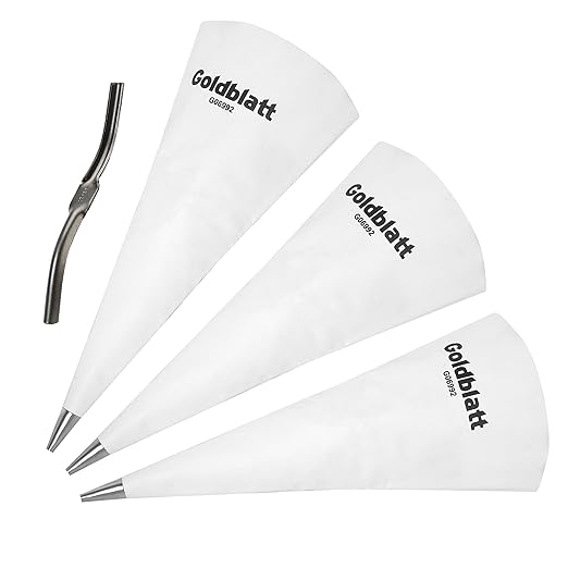 Goldblatt 4 Pieces Tile Grout Masonry Mortar Bag Set, Includes 3 Pieces Tear Puncture Resistant Grout Bag & 1 Piece Brick Jointer for Tile Installation Work