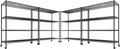 REIBII 55.5''W Heavy Duty Metal Shelves with Wheels - 4PCS Adjustable Garage Storage Rack, 75.6" H X 55.5''W X 24" D