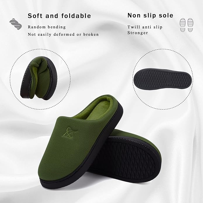 Memory Foam Slippers for Women's and Men's Casual House Shoes