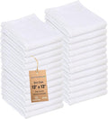 WHITEWRAP Dish Cloths Cotton| Kitchen Wash Cloth| Shop Towels Absorbent and Lint Free Flour Sack| Dishcloths for Kitchen Washing Dishes|Thick Absorbent Quick Dry Dish Rags | 24 Pack 13"x13" Natural
