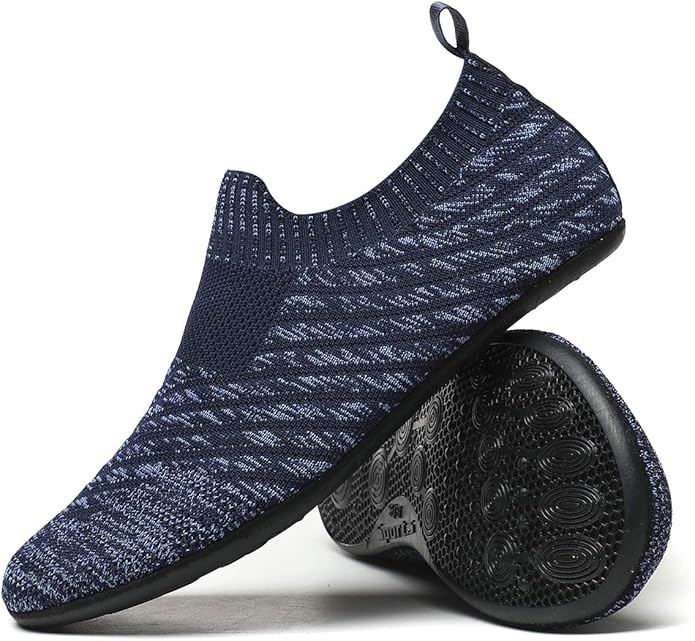 QZKDM Lightweight Slip on Grip Indoor House Slippers Barefoot Non Slip Home Exercise Yoga Shoes for Men Women
