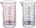 Ackers 4 Oz Glass Measuring Cup,Borosilicate Shot Glass with V-Shaped Spout(Pack of 2)