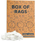 Premium White Knit (50 lbs. Box of Rags) Cotton T-Shirt Cloth Wiping Rags - Shop Cleaning Tshirt Cloths in a Box, Staining & Finishing Rag for Auto, Grease, Paint & Wood