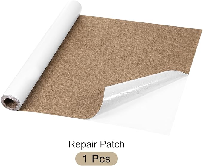 Repair Patches Repair Tape Self-Adhesive DIY Repair Patch Linen Gear Patch for Sofa, Furniture, Chair, Clothing,Tents,17x79 Inch,Brown