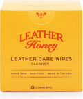 Leather Honey Cleaner Wipes: Clean Leather On-The-Go. 10 Cleaning Wipes for Leather, Faux & Vinyl: Any Color of Couches, Car Seats, Purses, Shoes & Bags. Made in the USA, Non-toxic & Ready-to-Use