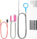 Flexible Pipe Cleaner, Clog Remover for Sink, Household Sewer Hair Brush, Long Drain Brush with Flexible Feeding Tube - 13pcs