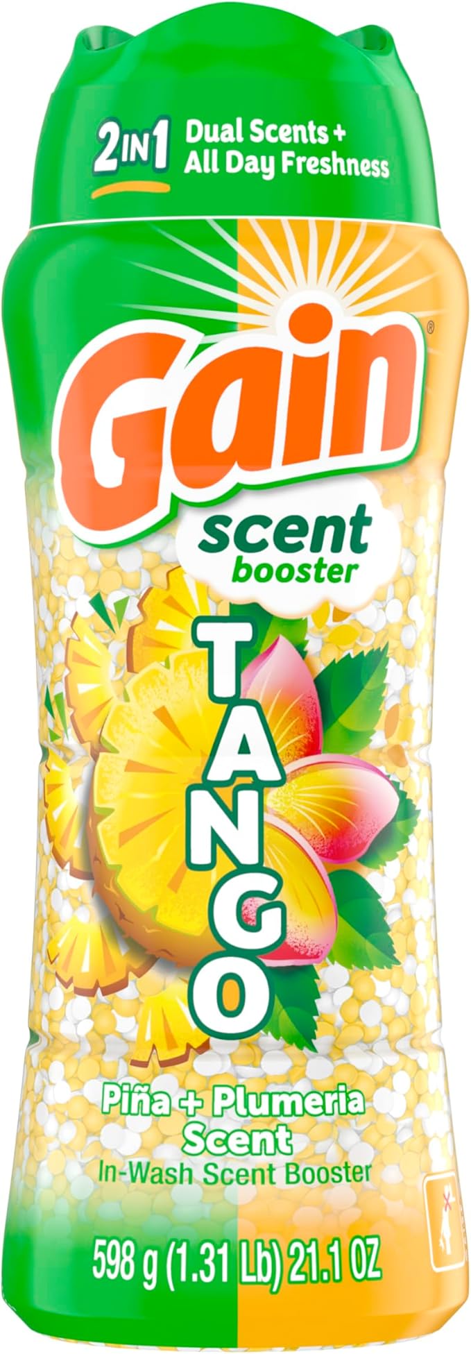 Gain Tango 2-in-1 Laundry Scent Booster Beads, Piña and Plumeria Scent, Laundry Beads with Dual Scents Plus All Day Freshness