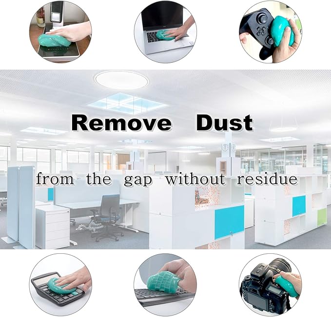 ASFSKY Keyboard Cleaning Gel Keyboard Cleaner Adheres to Dust and Debris in The Crevices of The Keyboard, Also Suitable for Car Interior Cleaning, Office Cleaning, Electronics Cleaning