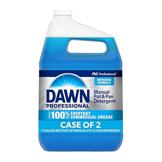 Dawn Professional Manual Pot and Pan Detergent, Dish Soap, Liquid Concentrate, 1 Gallon (Case of 2) with 1 Pump