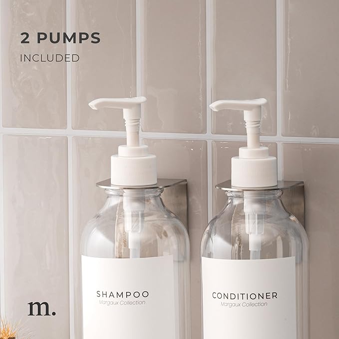 MaisoNovo Soap Pump Replacement - 2X White Plastic Pumps - Pump Dispenser - Soap Dispenser Pump Replacement - Stainless Steel Soap Pump - Pump for Soap Dispenser
