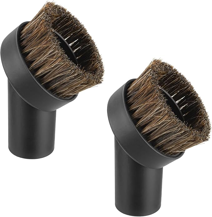 2Pcs 25mm Soft Horsehair Vacuum Dusting Brush, Universal Vacuum Brush Attachments for Shark Vacuum Cleaner and Shop Vac Vacuum and for Most Household Vacuum Cleaners Accessories