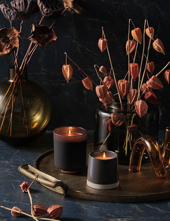 ILLUME Refillable Boxed Glass Candle, Woodfire