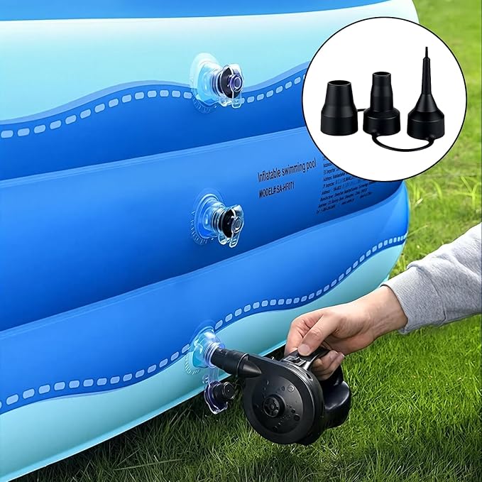2Set of 3 Sizes Air Pump Replacement Nozzles,Air Pump Nozzles for Inflatables,Plastic Nozzle Head Air Pump Accessory Adapter for Inflatables for Partial Air Bed,Air Mattress