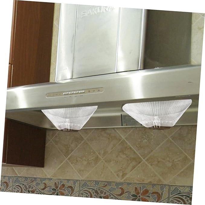 TEHAUX 10PCS Durable Range Hood Filters Bowl Shape Cooker Hood Accessories Kitchen Exhaust Fan Replacement Mesh Filter