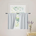 RYB HOME White Short Blackout for Small Window 45 inches Length, Thermal Insulated 100% Blackout Noise Reducing Window Shades for Bedroom Office, 29 inches Wide by 45 inches Long