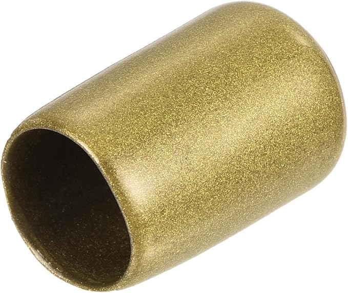 uxcell 20pcs Rubber End Caps 12.5mm(1/2 inch) ID Vinyl Round Tube Bolt Cap Cover Thread Protectors Gold