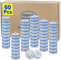 60pcs Disposable Toilet Wand Refills,Replacement Brush Heads Compatible With Most Toilet Wand Refill System,Upgrade Fiber Cleaner Heads for Closestool Cleaning.（not included brush rod）