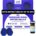 Zero Trace Wool Dryer Balls - Dryer Balls Laundry Reusable - Eliminate Wrinkles Static & Lint – Cruelty Free & Non-Toxic - Laundry Balls for Dryer -Fabric Softener Ball – Wool Balls with Fragrance Oil