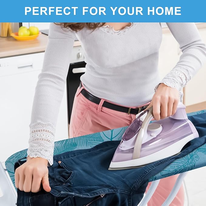 Dalykate Ironing Board Cover and Pad, 15" x 54", Thick Padding, Elastic Edge, Scorch & Stain Resistant, Includes Fasteners & Mesh Cloth