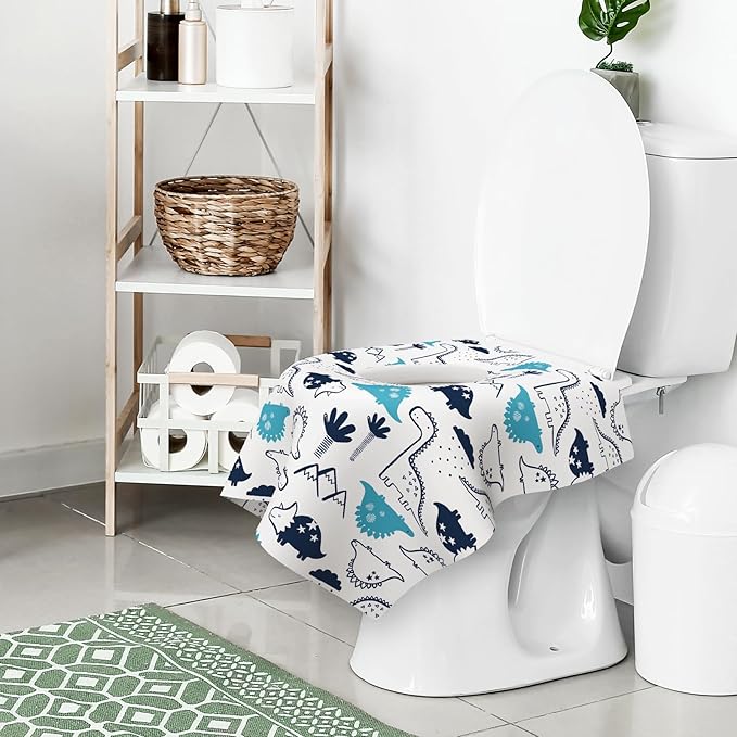 30 Pack Toilet Seat Covers Disposable, Large Waterproof Potty Covers for Toddlers, Kids, and Adults, Individually Wrapped for Travel, Toddler Potty Training for Public Restroom, Airplane, Trip