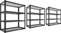 REIBII 40" W Garage Shelving 2240 LBS Storage Shelves Adjustable Heavy Duty Shelving 4 Tier Metal Shelves for Storage 59.5"H Metal Shelf for Pantry Basement Warehouse 40"W × 19.5"D × 59.5"H, 3 Pack