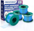 FRESINIDER Silicone Medical Tape – 1" x 1.5 Yard Blue 4 Rolls, Pre-Cut, Waterproof & Repositionable, Pain-Free Removal, Hypoallergenic Adhesive for Sensitive Skin, Wound Care & First Aid Use