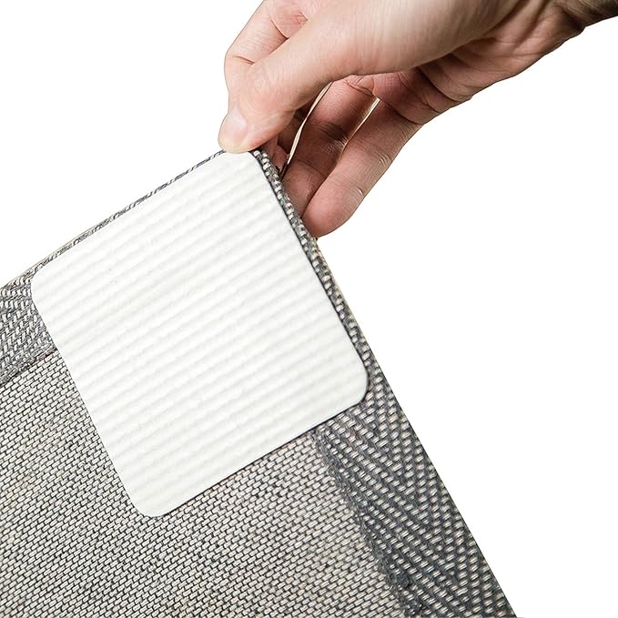 Home Techpro Rug Pads Grippers, 8 PCS Non Slip Washable Grippers, “Vacuum TECH” - New Materials to Anti Curling Rug Pad : Keep Your Rug in Place & Make Corner Flat and Easily Peel Off