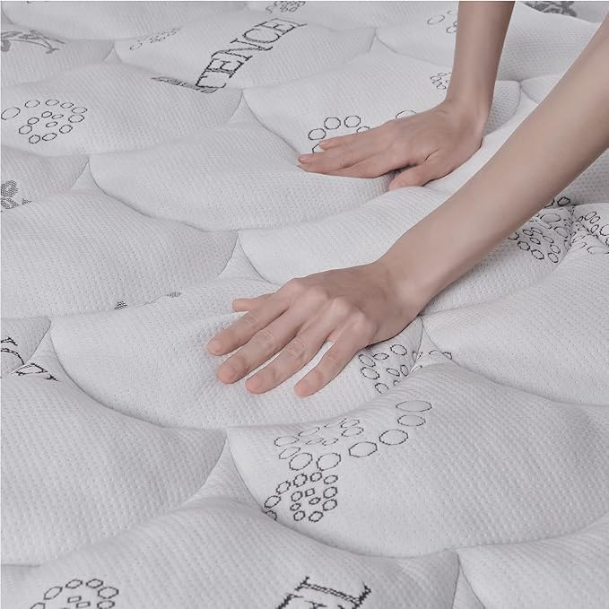 Softhour Padded Topper King Size 40% Tencel Blend Rayon from Bamboo and Polyester Filled Mattress Cover, Thick, Luxurious and Comfort Mattress Pad, Deep Pocket for 21" Mattress