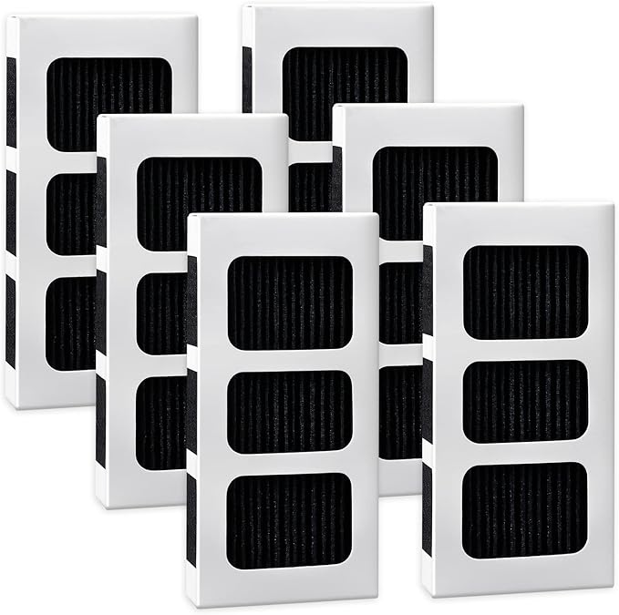 KEEPOW Paultra2 Refrigerator Air Filter Compatible with Frigidaire Pureair Ultra 2, Pure Air Ultra 2, Pureair Ultra ii, Electrolux 242047805, 5303918847, EAP12364179 (6 Pack)