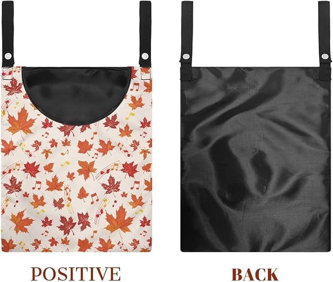 Maple Leaf Clothespin Organizer Bag for Outdoor Portable Clothespin Storage Clothespin Bag with Large Opening Waterproof Laundry Clothespin Bag Clothespin Holder for Clothesline Outdoor