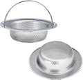 Kitchen Sink Strainer, 2-Pack Sink Strainer Basket with Handle, 4.5" Diameter, Stainless Steel, Rust Free and Dishwasher Safe
