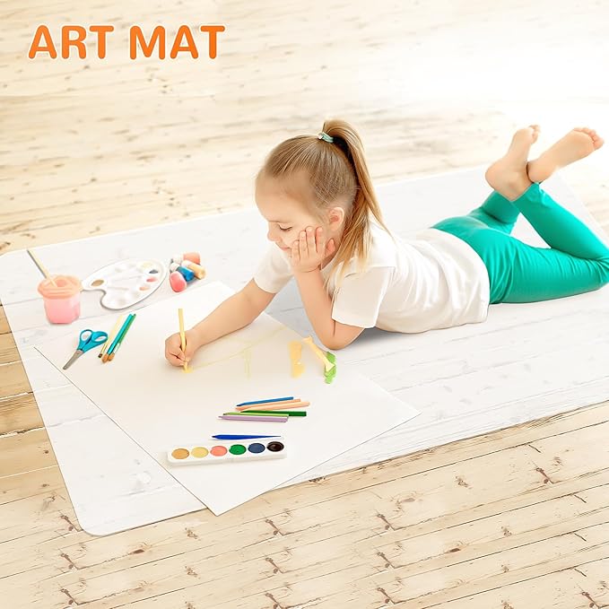 Warome Silicone Mat,47"x 23" Silicone Mats for Kitchen Counter, Waterproof Heat Resistant Mat, Extra Large Countertop Protector, Nonstick Baking Mat,Shipped No Creases- White Translucent