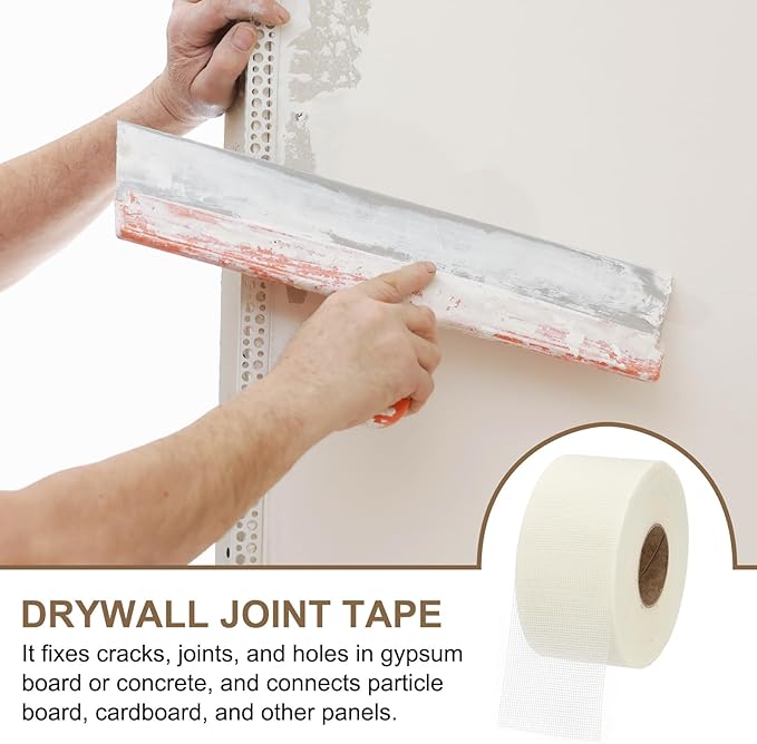 PATIKIL Drywall Repair Mesh Tape, 4 inch x 328 ft Fiberglass Repair Patch Self-Adhesive Dry Wall Joint Tape 12 Mesh Wall Hole Crack and Seam Patch, White