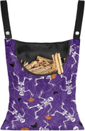 Gothic Skull Summer Clothes Pin Bag Clothespin Bags Holder Clothespin Holder 14.5 x 12 Inch Clothespin Bag for Clothesline Outdoor Outside Laundry Room Reusable Clothespin Holder
