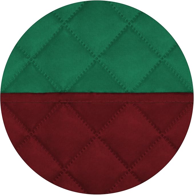 PureFit Reversible Quilted Sofa Cover, Water Resistant Slipcover Furniture Protector, Washable Couch Cover with Non Slip and Elastic Straps for Kids, Dogs, Pets (Loveseat, Green/Red)